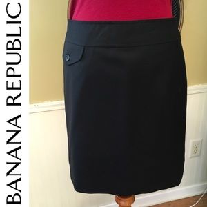 Banana Republic Black Mini Skirt